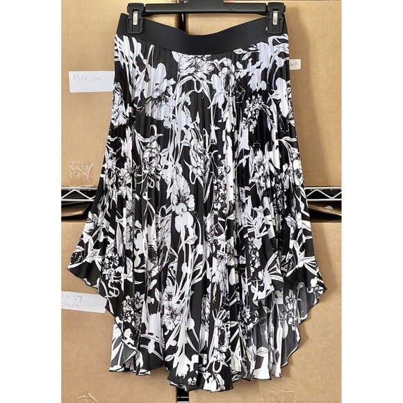 Covington Womens Skirt Size Small Floral Accordion Pleated High Low Bohemian - Picture 3 of 9